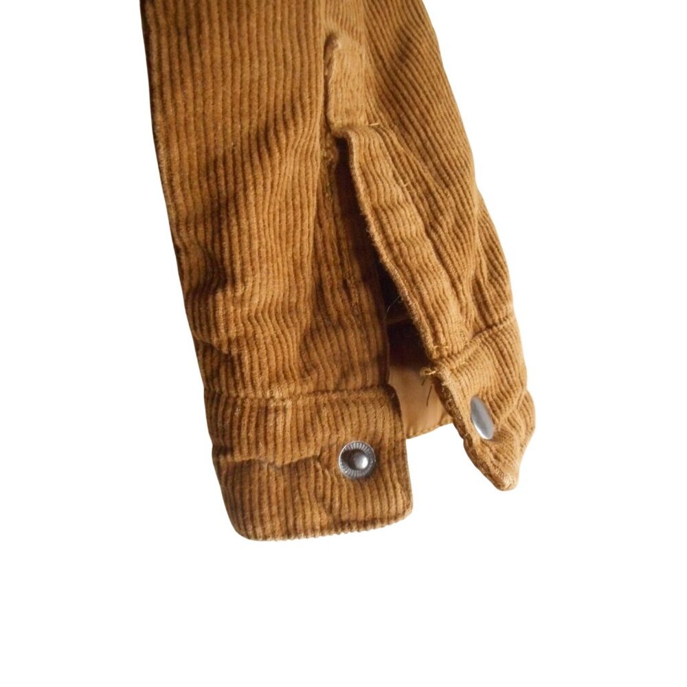 Cat & Jack Boys 5T Brown Corduroy Jacket coat Lined Snap close Sherpa accent - Picture 5 of 7